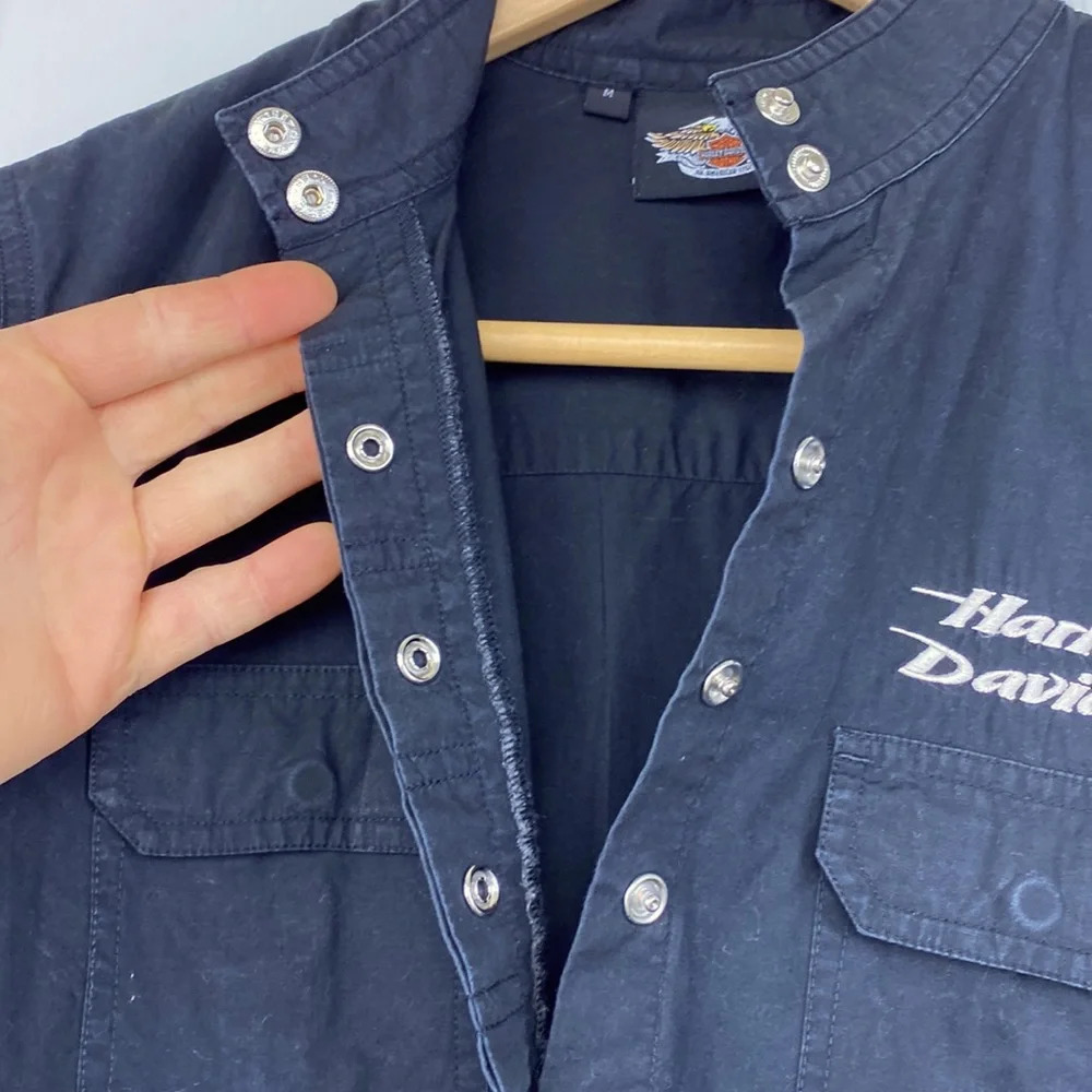 Harley Davidson Y2K Snap down long sleeve Shirt - Picture 5 of 10